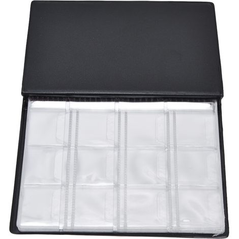 Münzalbum mit 120 PVC-Taschen, PU-Einband, transparentem Design, weich, hochstrapazierfähig, klare Textur, rot (1/5)