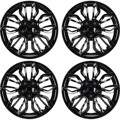 KIMISS Couvercle de Bord de Roue de 15 Pouces Hubcaps élégants Abs Wheel Hub Cover Remplacement on pour 208 (Black) (1/5)