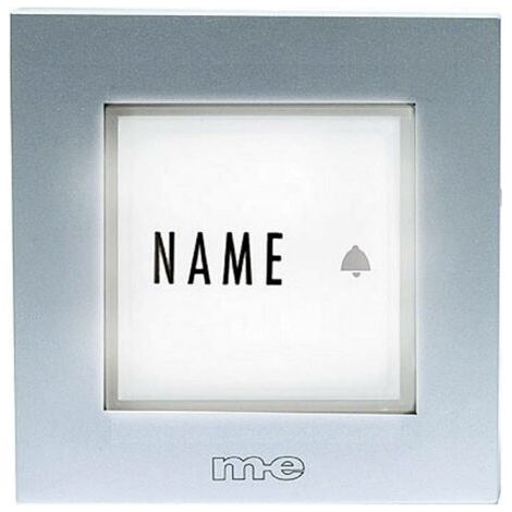 m-e modern-electronics KTB-1 S Klingelplatte mit Namensschild 1fach Silber 12 V/1 A (1/5)