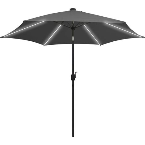 vidaXL Ombrellone con Luci a LED e Palo in Alluminio 300 cm
