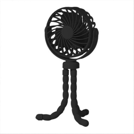 Ventilateur pieuvre, ventilateur de camping de bureau, noir (1/5)