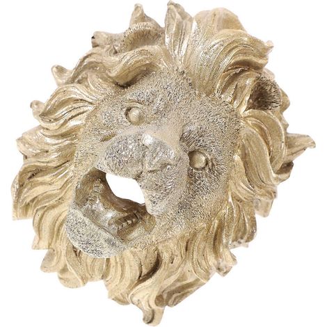 Buse de fontaine extérieure en forme de tête de lion, adaptée aux jets d'eau décoratifs des fontaines murales. (1/4)
