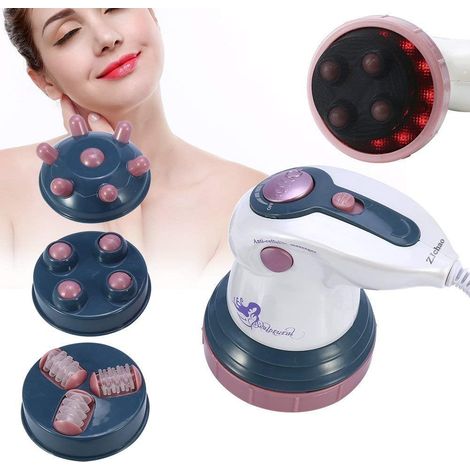 Appareil De Massage - 4 Têtes Interchangeables - Cavitation Infrarouge - Pour Taille Nuque Epaules Bras Hanches Cuisses Mollets - 1 Pièce (1/5)