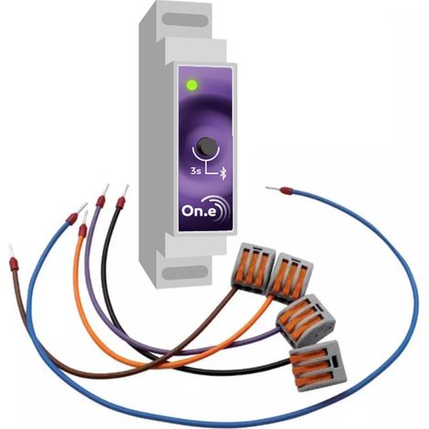 Kit On.e connecté pour coffret électrique – Gestion Bluetooth pompe filtration et éclairage – Installation rapide sur rail DIN – Wa Conception