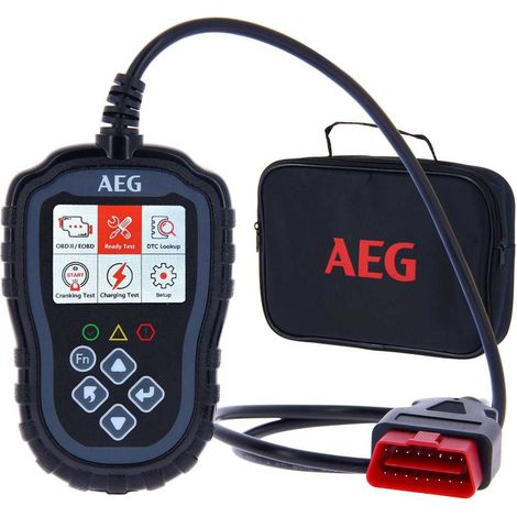 Herramienta de diagnóstico - AEG - OBD2 Evol 2 - Prueba de arranque - Estado del circuito de carga - Lectura de códigos de fallo (1/5)