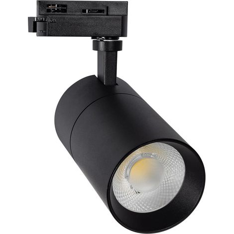 Faretto LED Binario Monofase 20W Regolabile Mallet CCT Selezionabile Nero (1/5)
