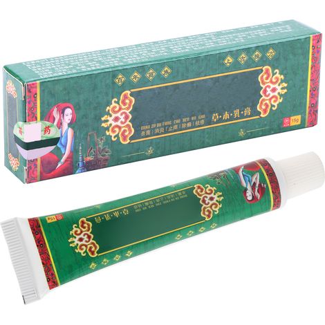 Crème chinoise antibactérienne Miao Medicine à base de plantes médicinales, anti-démangeaisons cutanées, psoriasis, allergies, dermatite, eczéma. (1/5)
