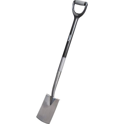 Kestek Damenspaten Gartenspaten Grabenspaten Flach Edelstahl D-Griff Trittkante (1/3)