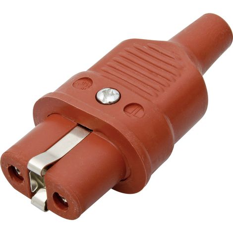 Kalthoff 344005 Warmgeräte-Steckverbinder 344 Stecker, gerade Gesamtpolzahl: 2 + PE 16 A Rot 1 St.