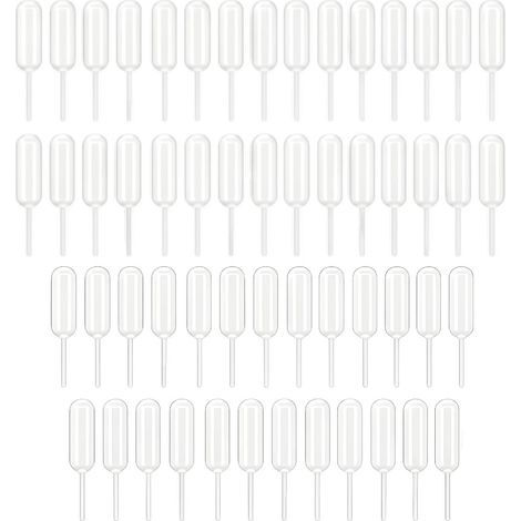 50 Pieces Pastry Pipettes, Plastic Pipettes, Squeeze Transfer Pipettes, 4 ML Plastic Pipettes Mini Clear Liquid Pipettes for Chocolate, Cupcakes, Ice Cream, Jam (1/5)