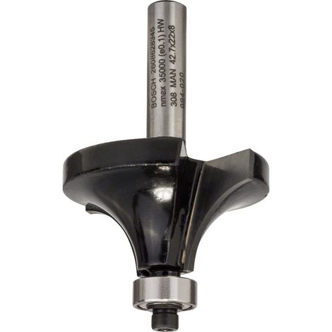 Bosch Fresa de redondear 8 mm, R1 15 mm, L 22 mm, G 66 mm - 2608628345