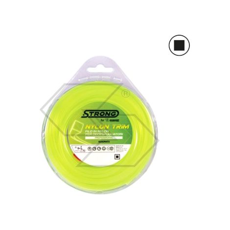 Valva filo per decespugliatore STRONG sezione quadra Ø 3.3 mm lunghezza 15 m