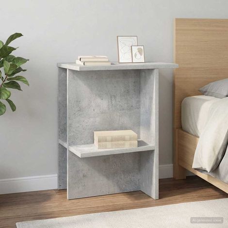 Table basse Gris béton 40 x 30 x 49 cm Bois d'ingénierie vidaXL (1/5)