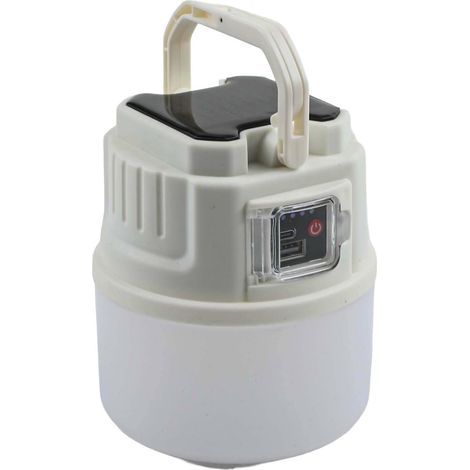 USB-Solar-Campinglampe mit 4 Modi, langer Lebensdauer und einfachem Aufhängedesign für Outdoor-Fans (C52 weiß) (1/5)