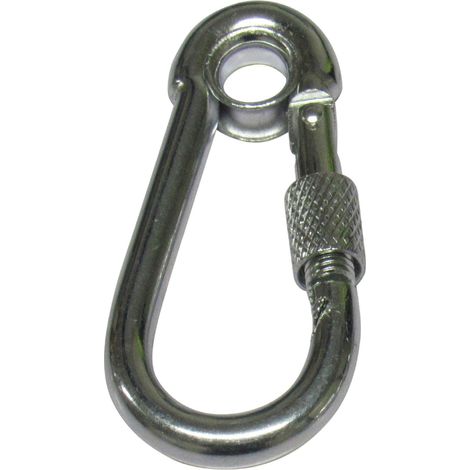 Carabiner Clip Snap Hook Eyelet & Screw Nut 14MM (Zinc Plated Carbine Spring Loaded Karabina)