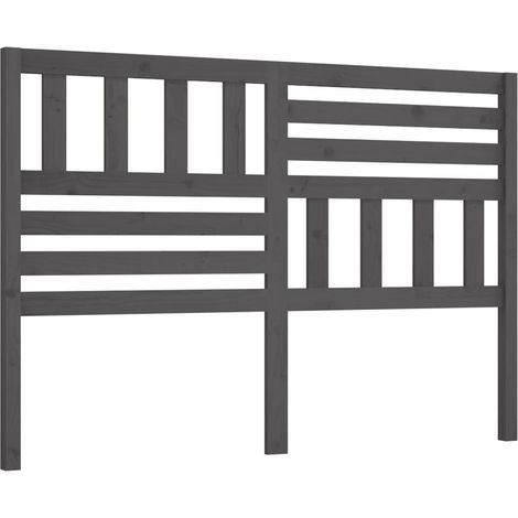 Maison Exclusive - Testiera Letto Grigia 166x4x100cm in Legno Massello di Pino