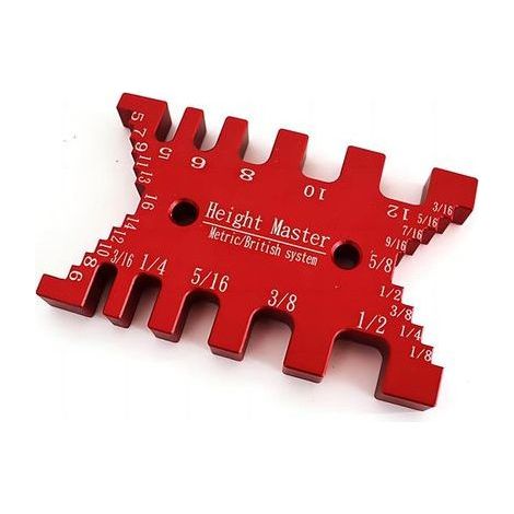 Pince à queue d'aronde en aluminium, calibre de tension métrique et impérial pour mesurer la hauteur de la table de scie à bois, outil de mesure de précision de l'écartement de la machine (1/5)