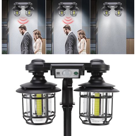 192COB Solar-Wandleuchte, Gartenleuchte, Fernbedienung, Bewegungsmelder, Stehlampe, wasserdichte Retro-LED-Wandleuchte (1/5)