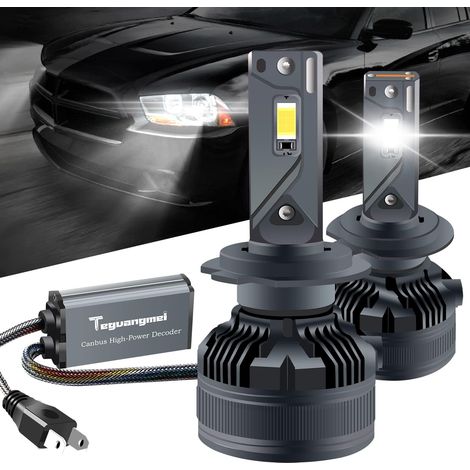 H7 LED Bulbs, 30000LM 160W 6000K White Canbus Error Free Conversion Kit Plug (1/5)