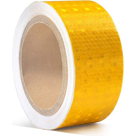 Nastro di segnalazione da 5 cm per rimorchi – Riflettente, autoadesivo, giallo