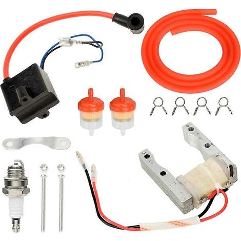 Bobine d'allumage CDI + kit de bobine pour moteur 2 temps 49cc 50cc 66cc 80cc 100cc (moto essence) (1/4)