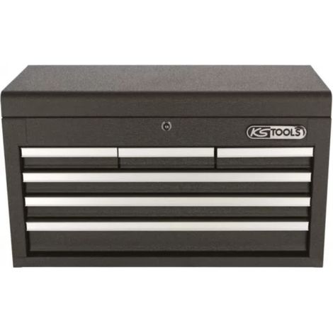 Kstools – Caisse à outils en métal 6 tiroirs – Compartiment supérieur – Glissières à billes pour accès facile – Système de fermeture sécurisé (1/3)