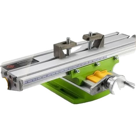 Table de fraisage de précision mini, matériau en aluminium, dimensions de la table 350mm x 140mm, capacité de charge maximale 50kg, plage de serrage réglable 130mm, mouvement à 2 axes (1/5)