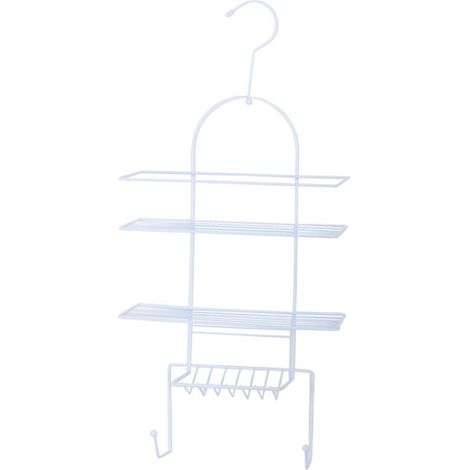 Serviteur De Douche 53x25x10.6 Cm. Acier Blanc - Msv (1/2)
