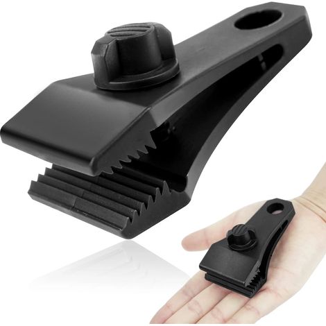30 pinces à bâche renforcées améliorées avec poignées de verrouillage et 100 attaches de câble, pour auvents, couvertures de piscine, caravanes, abris, voitures, camping, etc. (1/5)