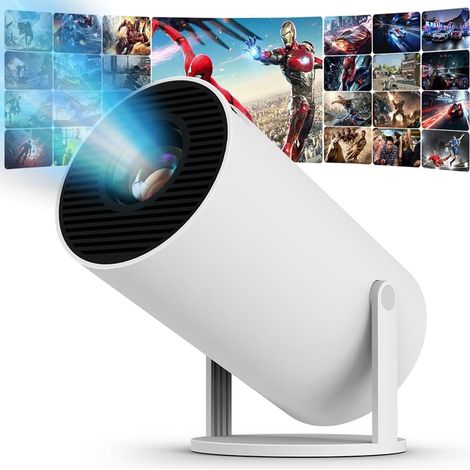 Videoprojecteur avec Android 11 Mini Projecteur WiFi 6 Bluetooth Retroprojecteur 4k 120 ANSI Lumens Projecteur Video Compatible Telephone/TV/HDMI/USB (1/5)