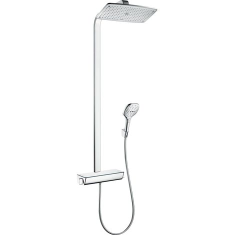 Hansgrohe Raindance Select E - Duschsäule Showerpipe 360 mit Thermostatbatterie, EcoSmart 9 l/min, verchromt 27286000