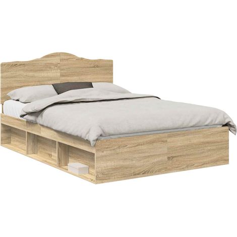 Estructura de cama Sonoma 140 x 200 cm Madera de pino macizo vidaXL