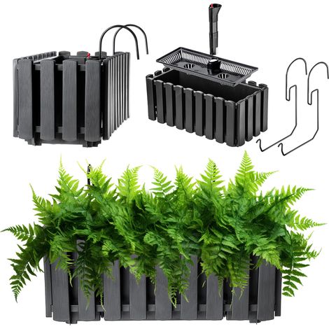 KADAX Caja de balcón 38cm + 2 asas Antracita