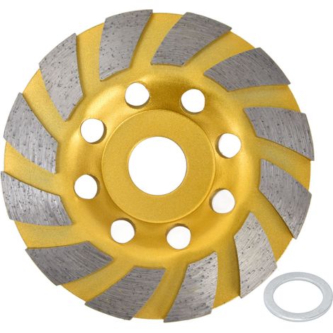 Disque à meuler le béton à segments diamantés turbo, coupe rapide, pour meuleuse à maçonnerie, 115 mm
