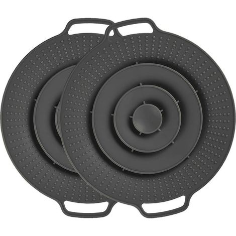 1 couvercle anti-débordement en silicone, diamètre 30 cm, résistant à 230 °C, pour poêles et casseroles, usage cuisine bouillante (1/5)