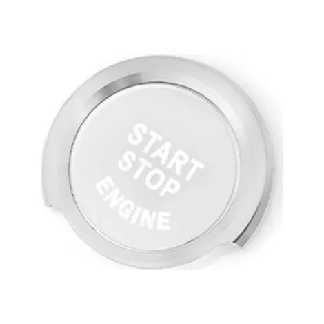 (Argent) Convient aux BMW Série 1, 2, 3 et 4 X1 F48, F20, F21, F30, F32, F33, F34, F36, F45 et F46. Autocollants pour bouton de démarrage moteur et cache porte-clés. (1/5)