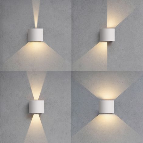 Applique led da parete a doppio fascio mod. Marbella round colore antracite (1/4)