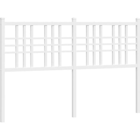 Maison Exclusive - Cabecero de repuesto de metal blanco 120 cm (1/5)