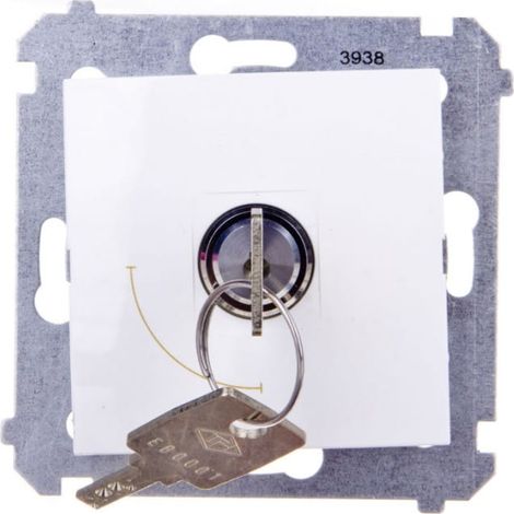 Simon 54 Interruttore singolo con tasto a due posizioni 0-I” bianco DW1K.01/11