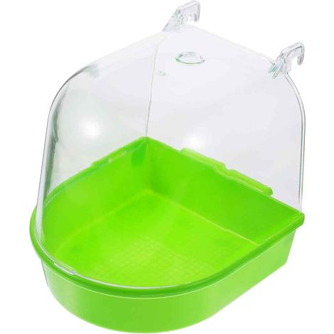 Grand bain pour oiseaux en cage, baignoire pour perroquets, boîtes de bain pour oiseaux, baignoire pour perroquets, pinsons, canaris, perruches et inséparables (1/5)