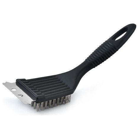 1PCS Brosse de Barbecue Nettoyage Barbecue Poil de Barbecue Brosse À Poils en Acier Inoxydable pour Barbecue Noir， (1/5)