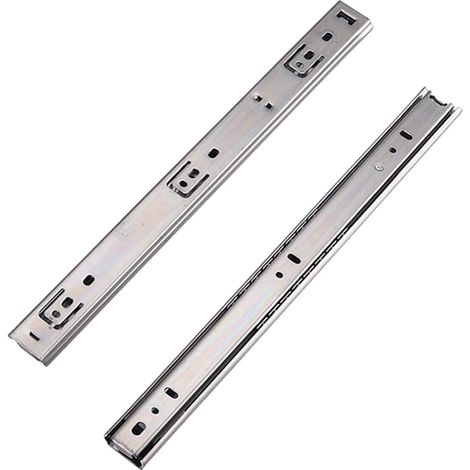 1 Paires (2 pièces) 250mm Glissière de Tiroirs 27mm Coulisse à Billes Tiroir Acier Rail Tiroir Coulissant Glissières à Roulement à Billes Extension Coulisse Tiroir (1/5)