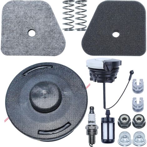 Kit filtre à air et carburant pour tête de taille-haie Stihl FS90R FS100R FS130R FS110R, tête de taille-haie, ressort, œillet, bougie, filtre à carburant, filtre à air, poire d'amorçage, bouchon de ré (1/5)