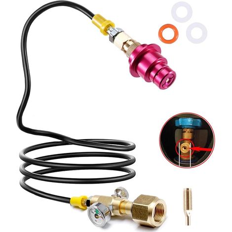 Tuyau haute pression avec adaptateur de CO2 1,5 m avec manomètre, compatible avec Duo, Crystal 3.0, Gaia, Art et Terra, prise en charge d'une bouteille de gaz de Co2 plus (1/5)