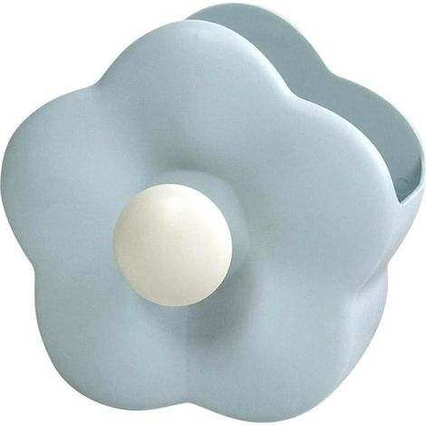 Estante organizador, Soporte para brochas de maquillaje, 13,9 × 8 × 13,5 cm, Forma de flor, Organizador multifuncional, Azul (1/5)