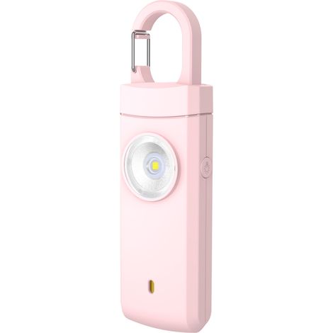 Alarme personnelle rechargeable - Alarme personnelle - Alarme anti-loup - Alarme - ABS - Rose (1/5)