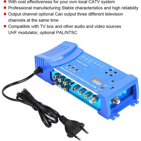 MMS80 Système de Modulation Multiple en Alliage d'Aluminium pour Maison, Prise EU UHF 100-240V