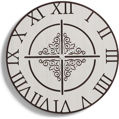 Orologio da parete tondo D50 ROMA moderno in legno laminato RSN (1/3)
