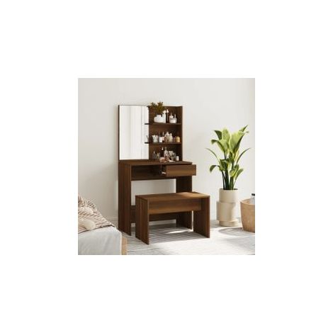 Ensemble de coiffeuse Chêne marron 74,5x40x141 (1/5)