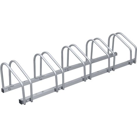 Swanew – Support à vélos pour 4 vélos – Tube en acier galvanisé – Résistant à la corrosion – Montage au sol ou mural – Dimensions 26x32x101 cm (1/5)